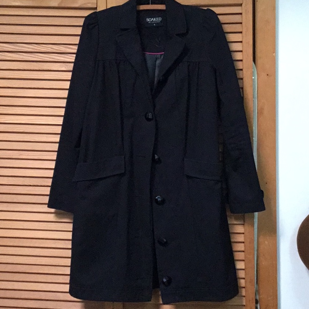 Black mid length coat